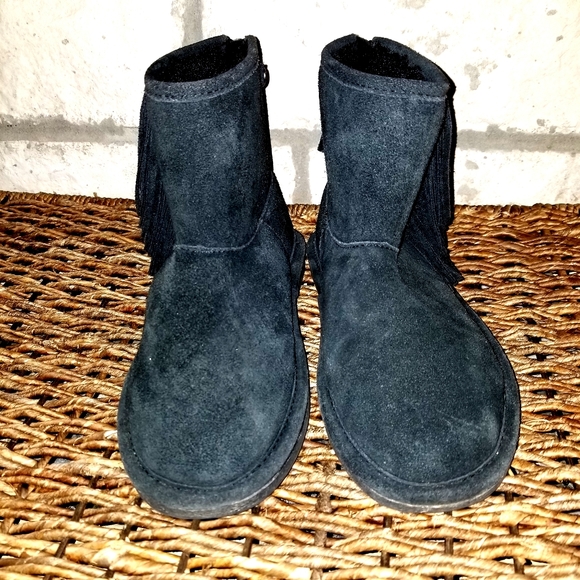 Bjorndal - Josie - BLACK Soft Suede - Leather Winter Boots W/ Faux Fur (Women 6) - Picture 5 of 9